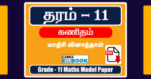 Read more about the article Grade 11 Maths Papers | GCE O/L Examination | Tamil Medium | PDF Easy Download