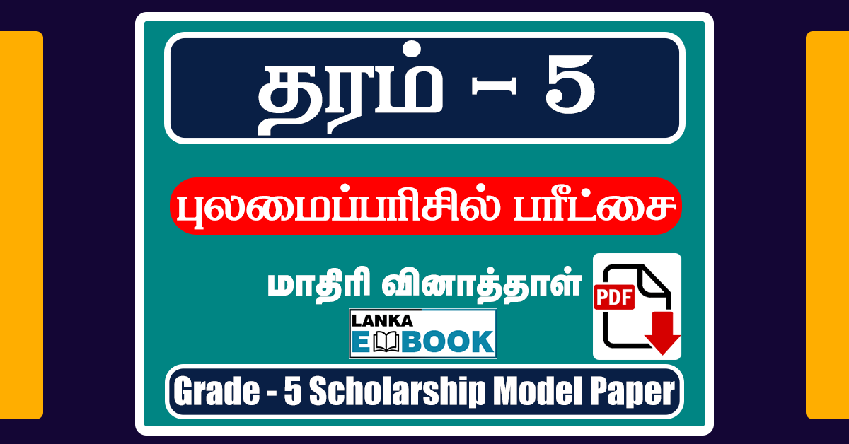 Read more about the article Grade 5 Scholarship Model Papers 2020 PDF | Tamil Medium | Maths Model Papers | Easy Download