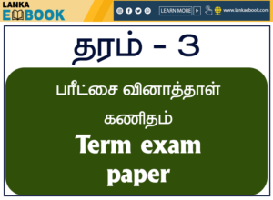 Read more about the article Grade 3 Maths Term Exam Paper | Tamil Medium | PDF Easy Download