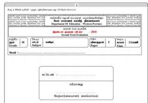 Read more about the article Grade 10 Maths Papers | Tamil Medium | PDF Easy Download