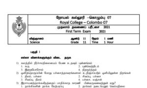 Read more about the article Grade 11 Science | Term Test Papers | Tamil Medium | PDF Easy Download