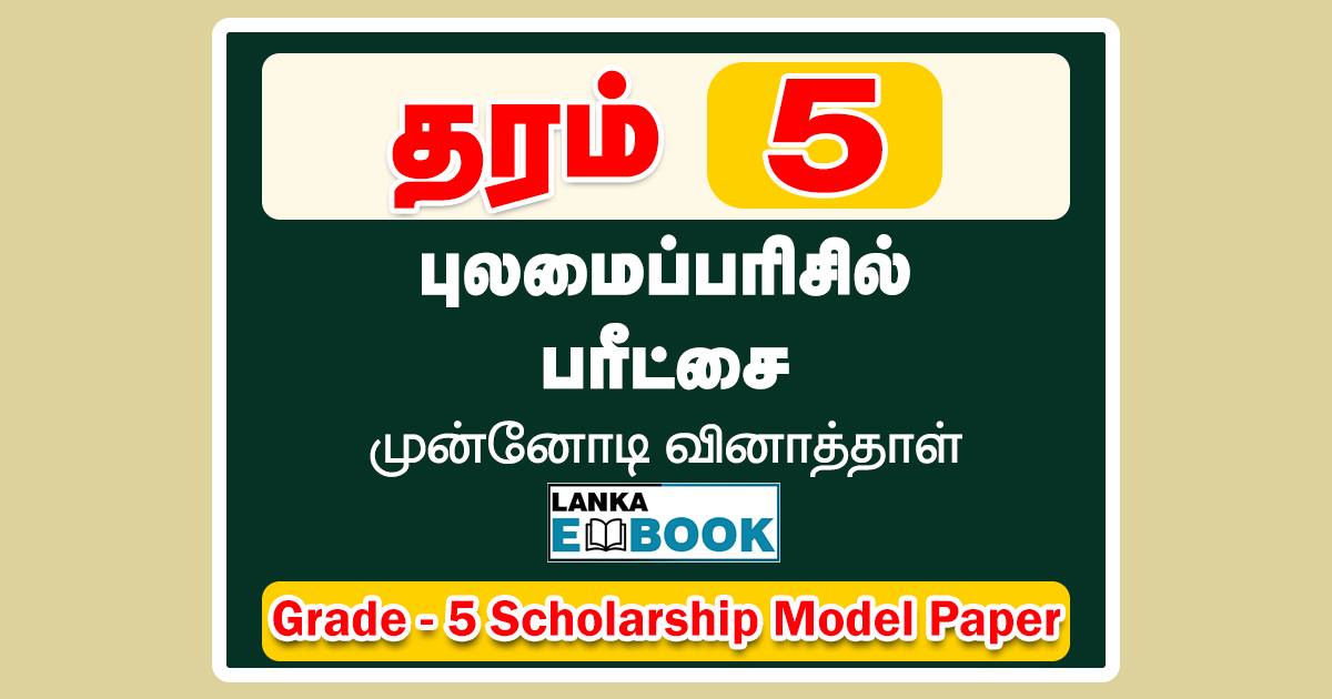 Read more about the article Grade 5 scholarship | Model Paper | Tamil Medium | PDF Easy Download