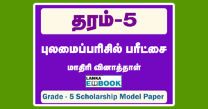 Read more about the article Grade 5 Scholarship Model Paper 2021 | Tamil Medium | PDF Easy Download
