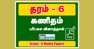 Read more about the article Grade 6 Maths papers | Tamil Medium | PDF Easy Download