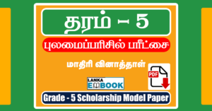 Read more about the article Grade 5 Scholarship Model Paper in Tamil | PDF Free Download